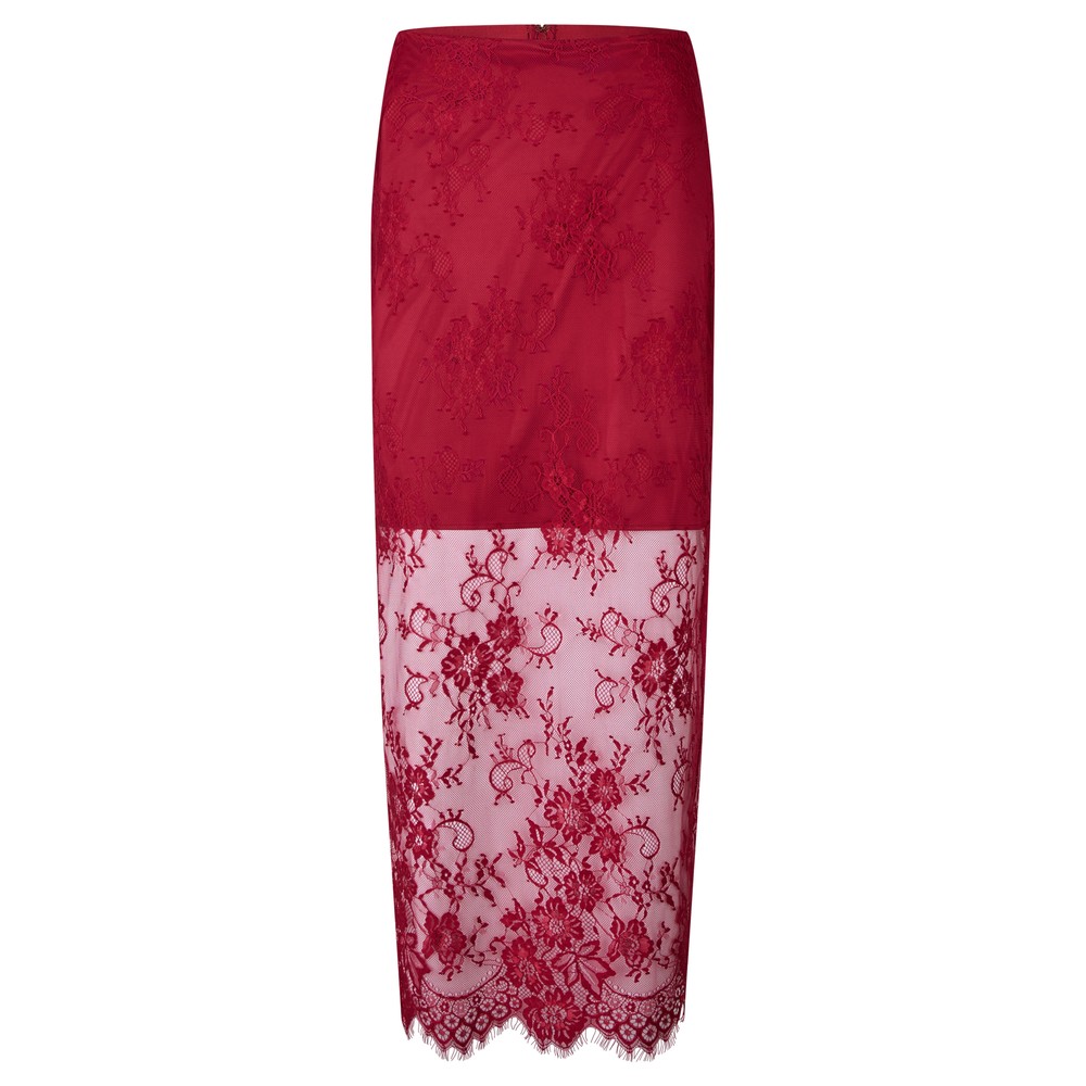 DEA KUDIBAL Dianadea Lace Skirt - Cranberry