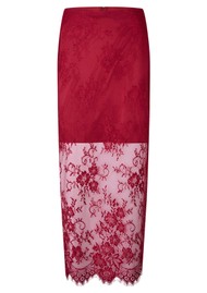 DEA KUDIBAL Dianadea Lace Skirt - Cranberry