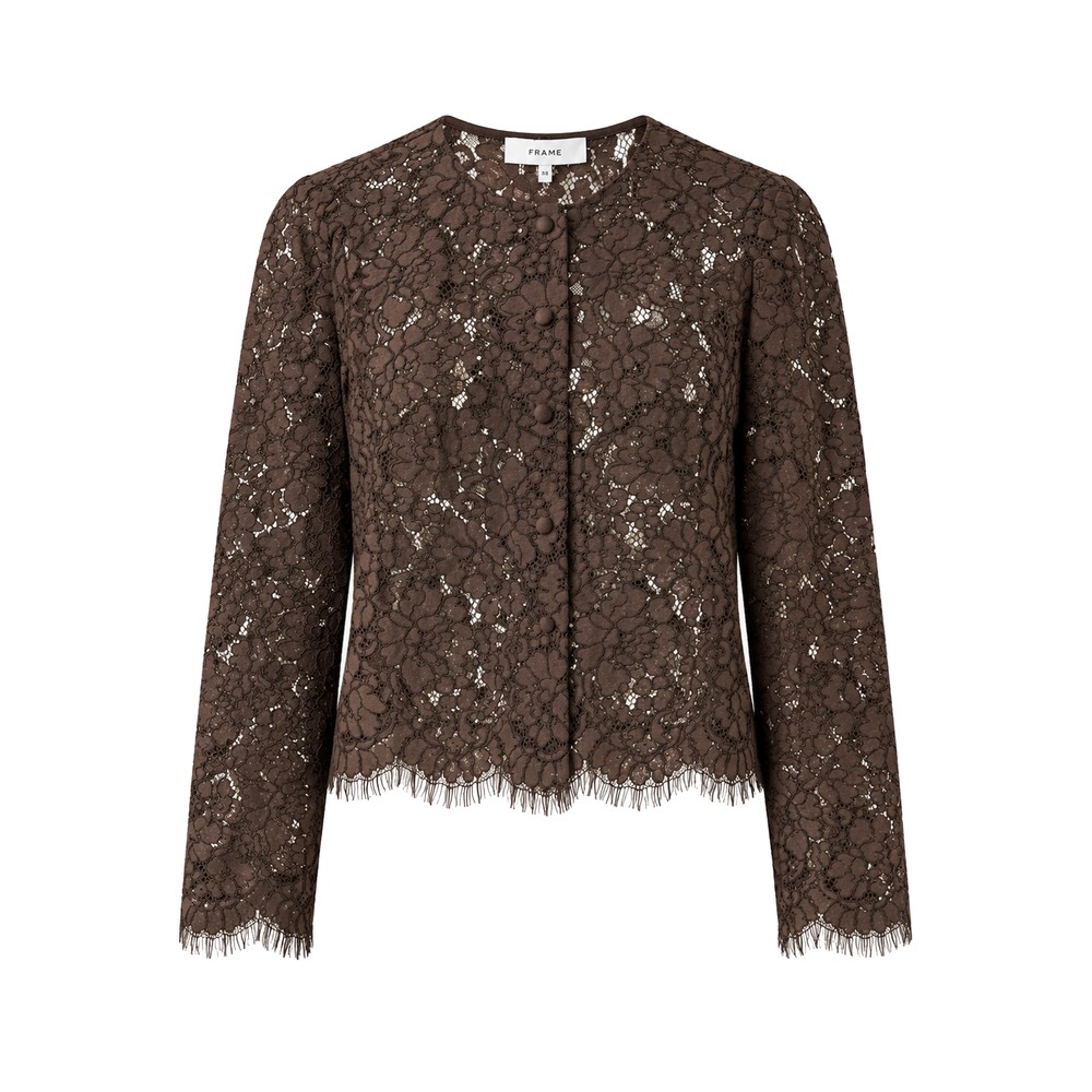Frame Denim The Lace Blouse - Mahogany