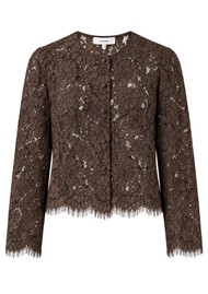 Frame Denim The Lace Blouse - Mahogany