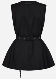 HAUTE LAMITIE Premiere Peplum Belt Best - Black