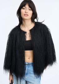 MUNTHE Cyanna Fringe Jacket - Black