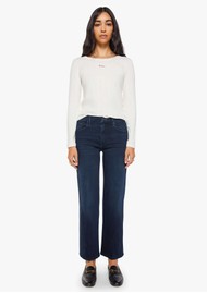 MOTHER DENIM The Mid Rise Rambler Zip Ankle Jeans - Chip On Shoulder