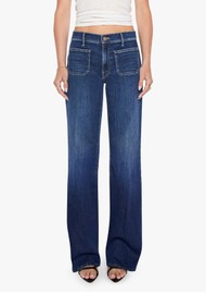 MOTHER DENIM Patch Pocket Mid Rise Maven Sneak Wide Leg Jeans - Backstage Pass