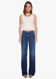 MOTHER DENIM Patch Pocket Mid Rise Maven Sneak Wide Leg Jeans - Backstage Pass