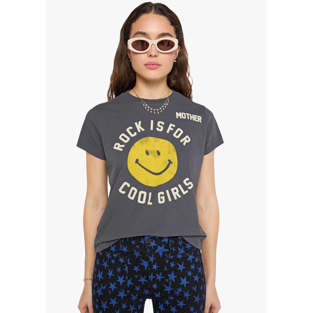 MOTHER DENIM The Boxy Goodie Goodie T-Shirt - Rock Cool