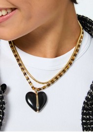 ROXANNE ASSOULIN Semi Precious Heishi Necklace - Onyx