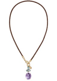 ROXANNE ASSOULIN Crystal Granita Le Petite Cord Necklace - Violet