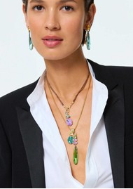 ROXANNE ASSOULIN Crystal Granita Le Petite Cord Necklace - Violet