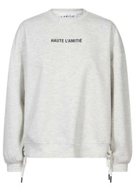 HAUTE LAMITIE New Studio Tie Sweatshirt - Pearl/Anthracite