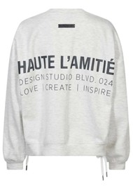 HAUTE LAMITIE New Studio Tie Sweatshirt - Pearl/Anthracite