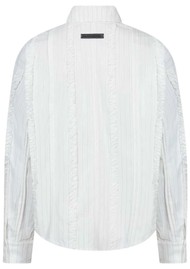 HAUTE LAMITIE Inez Pin Frill Tie Shirt - Off White