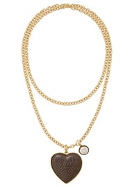 ROXANNE ASSOULIN Big Simple Wood Heart Pendant - Gold