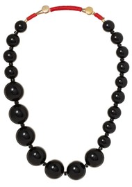 ROXANNE ASSOULIN Very Big Bead Stone Necklace - Black