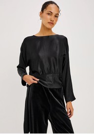 Rails Opal Satin Top - Black