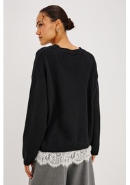 Rails Zoie Top - Black Ivory Lace