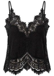 STELLA NOVA Underlayer Lace Top - Black