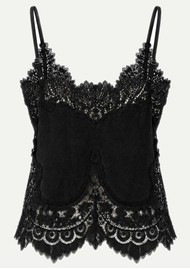 STELLA NOVA Underlayer Lace Top - Black