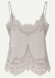 STELLA NOVA Underlayer Lace Top - Pearl Grey