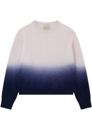 JUMPER 1234 Dip Dye Brushed Crewneck Cashmere Jumper - Oyster Navy