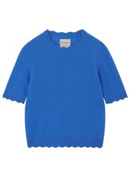 JUMPER 1234 Crochet Edge Cashmere T-Shirt - Tetbury