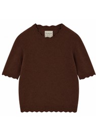 JUMPER 1234 Crochet Edge Cashmere T-Shirt - Pluto