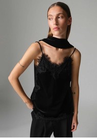 Day Birger et Mikkelsen Lacey Halter Velvet Top - Black