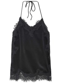 Day Birger et Mikkelsen Lacey Halter Velvet Top - Black