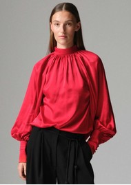 Day Birger et Mikkelsen Fema Satin Blouse - Biking Red