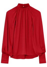 Day Birger et Mikkelsen Fema Satin Blouse - Biking Red
