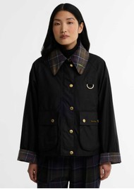 BARBOUR PRE-ORDER Icons TC Spey Waxed Jacket - Black/Ancient