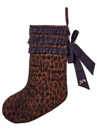 DAMSON MADDER Bow Stocking - Dark Leopard