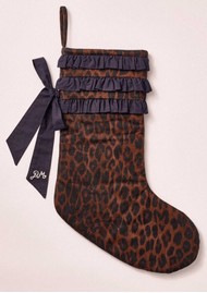 DAMSON MADDER Bow Stocking - Dark Leopard
