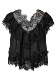 HAUTE LAMITIE Sancerre Lace Top - Black
