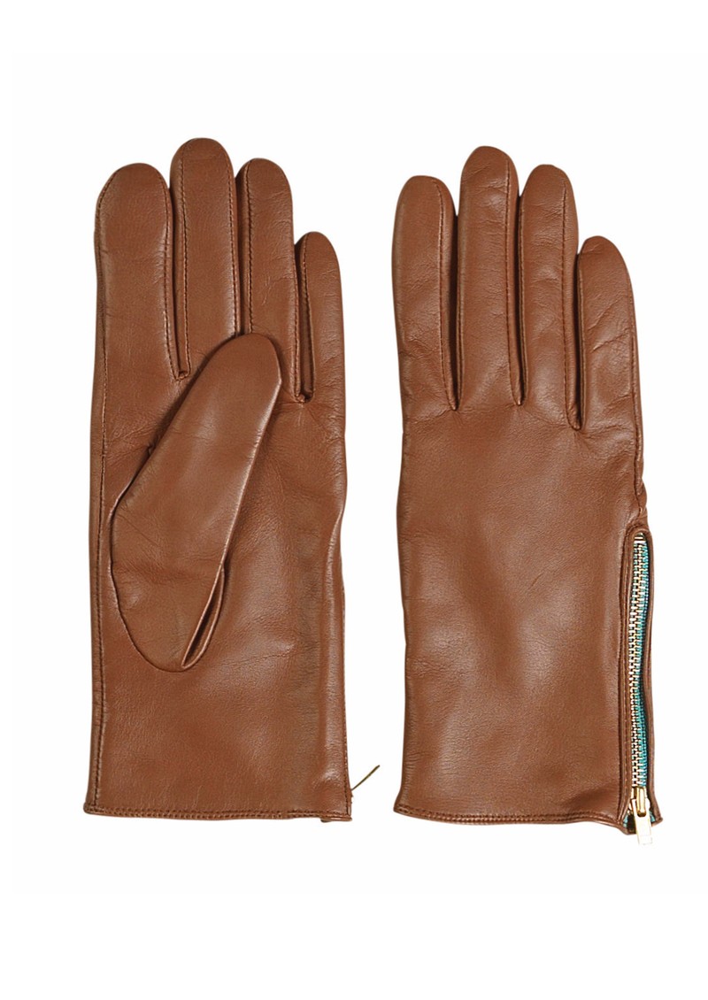 Becksondergaard A Zipper Gloves in Faded Chocolate