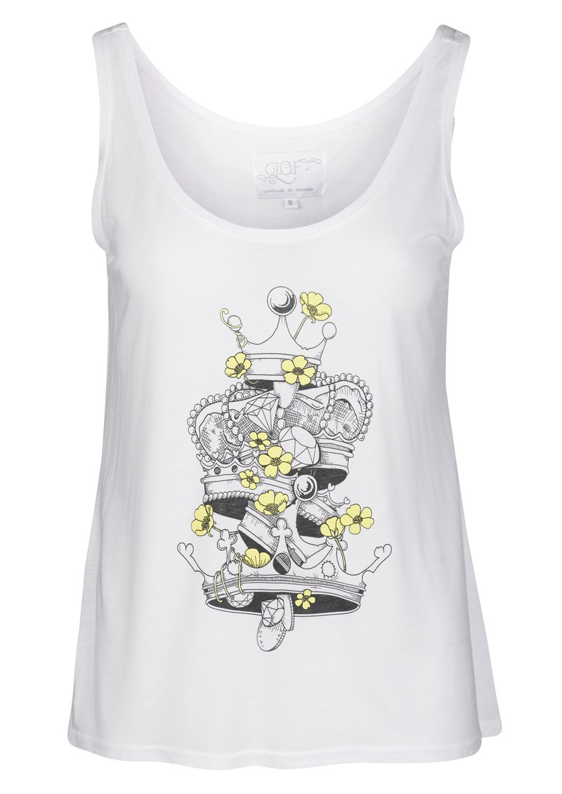 Language of Flowers Buttercup Riches Tank White
