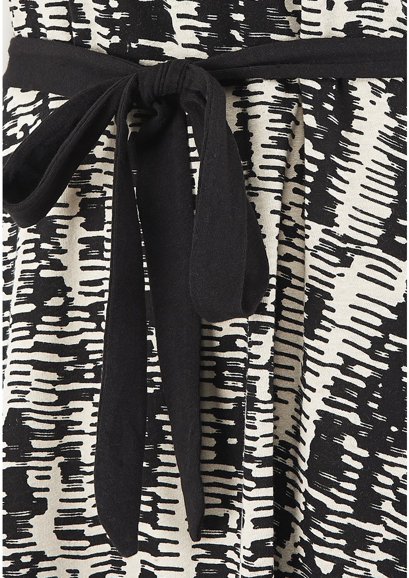 Great Plains Spindle Wrap Dress Black & White