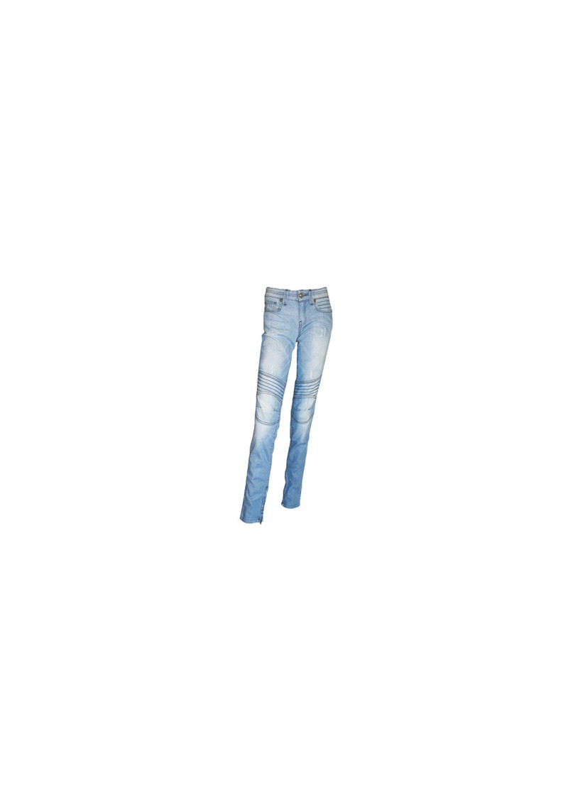 Vintage 1 Serena Motorcycle Skinny Jeans Blue Exhaust