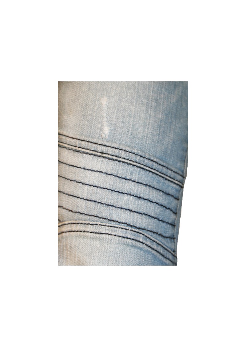 Vintage 1 Serena Motorcycle Skinny Jeans Blue Exhaust