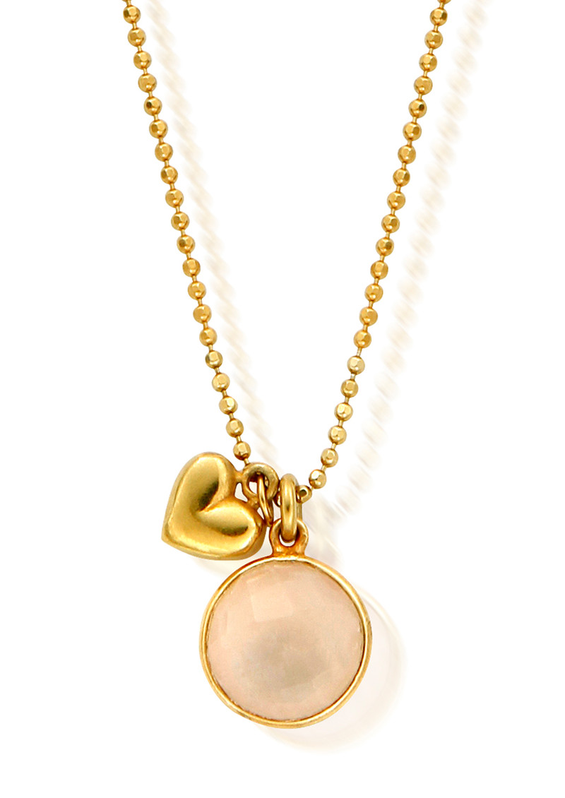 ChloBo Rose Quartz Chain Necklace Gold