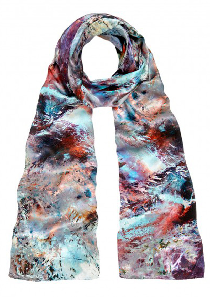 Weston Scarves Glass Fluorite Silk Scarf - Multi